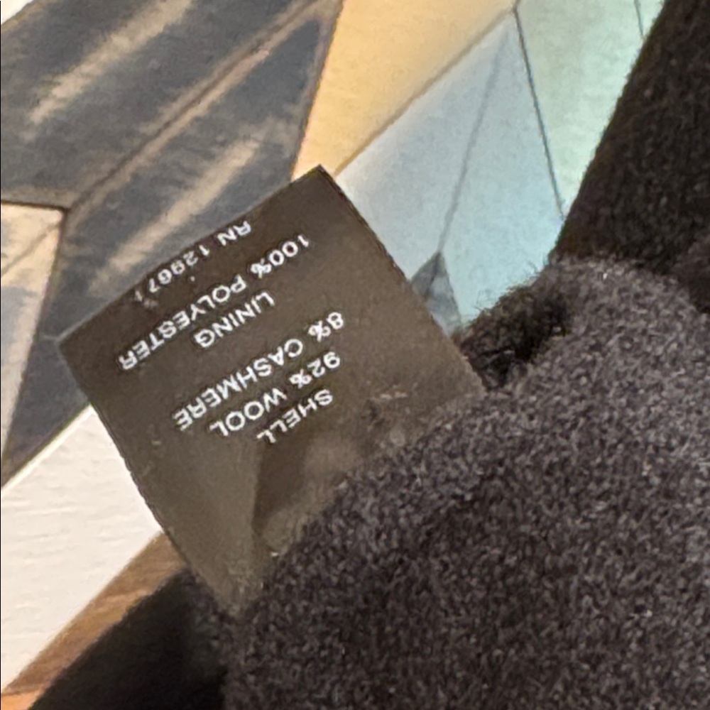 NakedCashmere Felted Wool Cashmere Black Shacket Button Up Cardigan Jacket Large - Picture 9 of 12